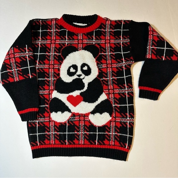 Vtg Brisbane Express Panda sweater - Picture 1 of 8